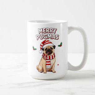 Merry Pugmas Cute Christmas Pug Dog Lover Coffee Mug