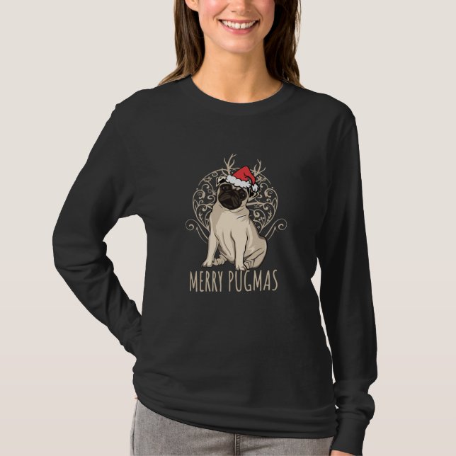 Merry Pugmas T-Shirt (Front)