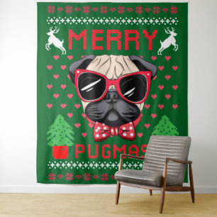 Merry Pugmas! Tapestry