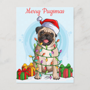 Merry Pugsmas Postcard