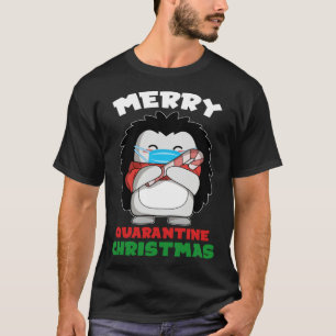 Merry Quarantine Christmas 2020 Hedgehog Santa T-Shirt