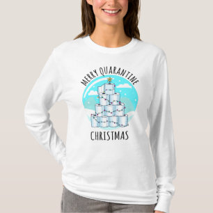 Merry Quarantine Christmas Tree Toilet Paper T-Shirt