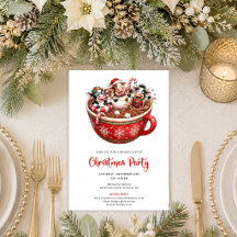 Merry Quirky Cows Holiday Christmas Party Invite