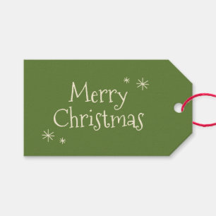Merry Retro Vintage Minimal Midcentury Christmas Gift Tags