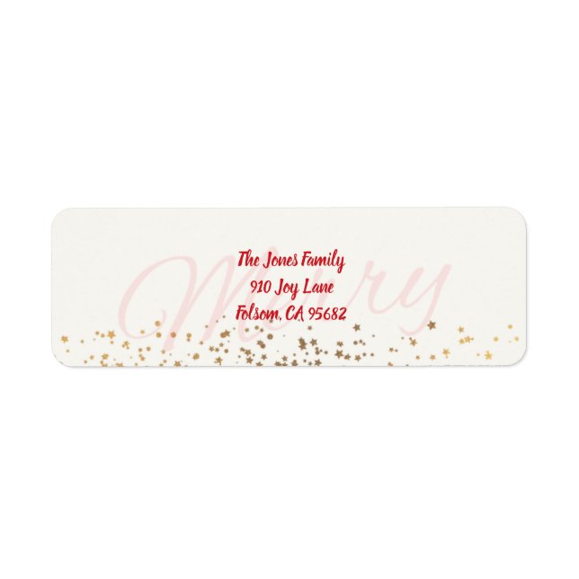 Merry Return Address Label (Front)