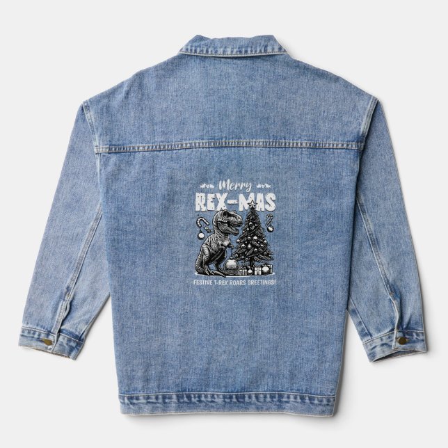 Merry Rex-Mas Denim Jacket (Back)