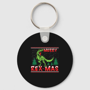 Merry Rex-mas T-rex Dinosaur Premium Keychain