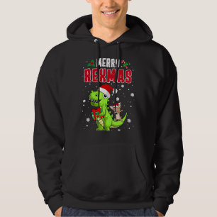 Merry Rexmas Rex Xmas Dabbing Chihuahua Dino Toddl Hoodie