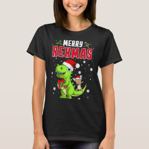 Merry Rexmas Rex Xmas Dabbing Chihuahua Dino Toddl T-Shirt