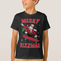 Merry Rizz Mas Kids Funny Santa Clause Skating Boa