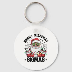 Merry Rizz Mas Sigmas Funny Santa Claus Christmas  Keychain