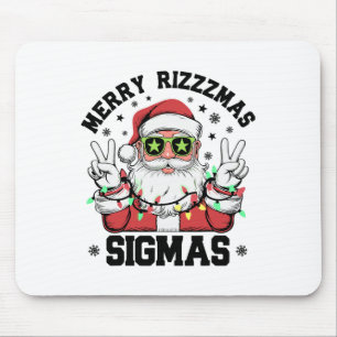 Merry Rizz Mas Sigmas Funny Santa Claus Christmas  Mouse Pad