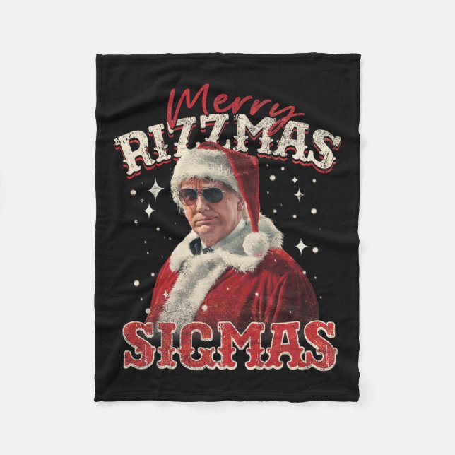 Merry Rizz Mas Sigmas- Gen Alpha Middle School Tru Fleece Blanket (Front)