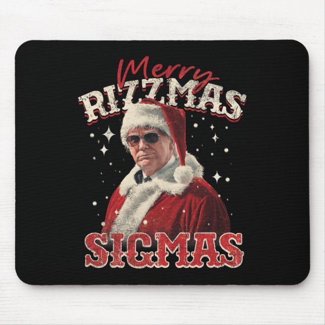 Merry Rizz Mas Sigmas- Gen Alpha Middle School Tru Mouse Pad (Front)