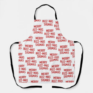 Merry Rizz-Mas Sigmas Snarky Christmas Funny  Apron