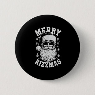 Merry Rizzmas Funny Christmas Santa Claus Happy Ch 2 Inch Round Button