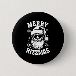 Merry Rizzmas Funny Christmas Santa Claus Happy Ch 2 Inch Round Button
