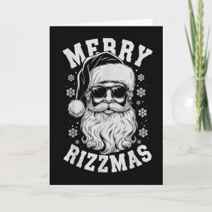 Merry Rizzmas Funny Christmas Santa Claus Happy Ch Card