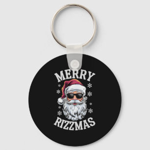 Merry Rizzmas Funny Christmas Santa Claus Happy Ch Keychain