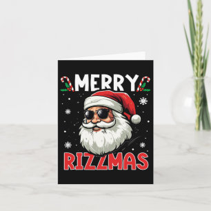 Merry Rizzmas Kids Teens School Funny Christmas Sa Card
