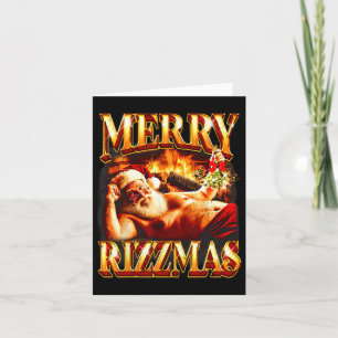 Merry Rizzmas Kids Teens School Funny Christmas Sa Card