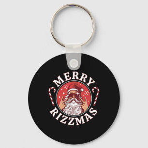 Merry Rizzmas Kids Teens School Funny Christmas Sa Keychain