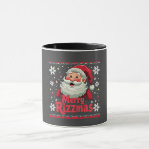 Merry Rizzmas Santa Rizz Funny Christmas Rizzler  Mug