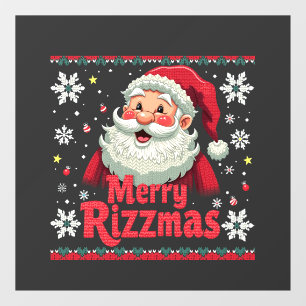 Merry Rizzmas Santa Rizz Funny Christmas Rizzler Window Cling