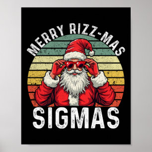 Merry Rizzmas Sigmas Funny Christmas Poster