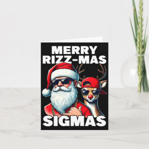 Merry Rizzmas Sigmas Gen Alpha Funny Christmas San Card