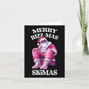 Merry Rizzmas Sigmas Santa Rizzler Youth Kids Teen Card