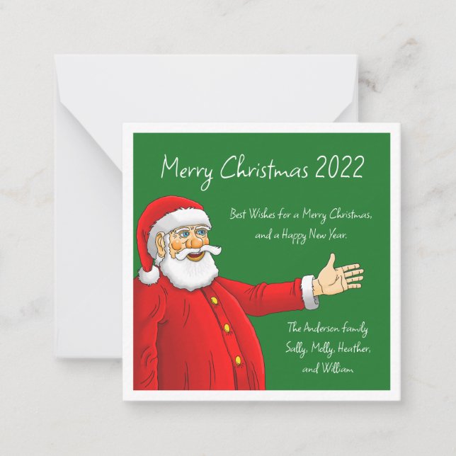 Merry Santa Claus Card (Front)