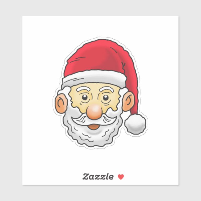 Merry Santa Claus Custom-Cut Vinyl Sticker (Sheet)