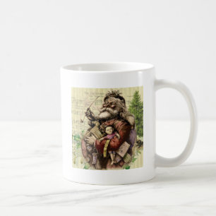 Merry Santa Claus Tree Classic Illustration Coffee Mug