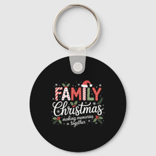 Merry Santa Hat Family Christmas Matching Xmas Out Keychain