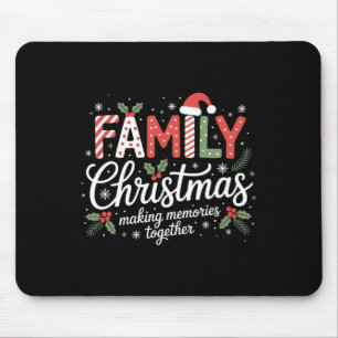 Merry Santa Hat Family Christmas Matching Xmas Out Mouse Pad