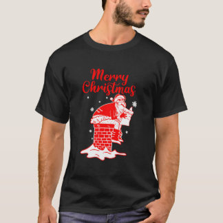 Merry Santa Poog Winter Snow T-Shirt