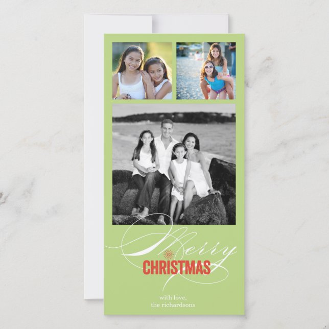 Merry Script 2 Holiday Card (Front)