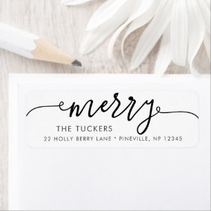 MERRY Script Simple Christmas Return Adresse