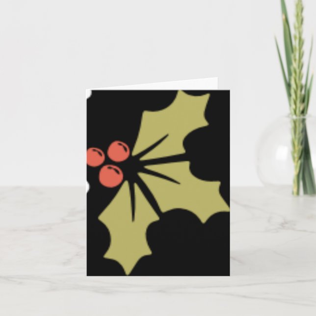 Merry Script Tygraphy Minimalist Christmas Toddler Card (Front)