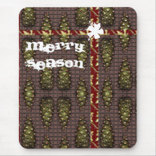 Merry Season Pine Cone Mousemat Mouse Pad