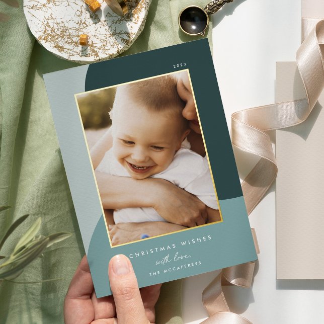 Merry Shades | Vertical Photo Foil Holiday Card (Creator Uploaded)