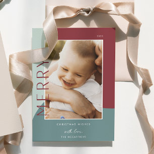 Merry Shades Vertical Photo Holiday Card
