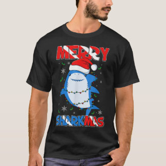 Merry Sharkmas Santa Claus The Great White Shark C T-Shirt