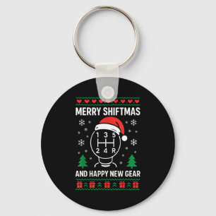 Merry Shiftmas And Happy New Manual Driver Christm Keychain