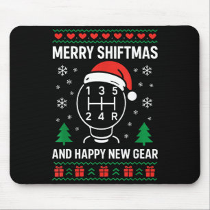Merry Shiftmas And Happy New Manual Driver Christm Mouse Pad