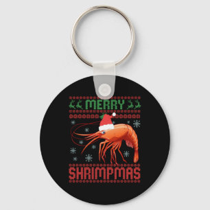 Merry Shrimpmas Funny Shrimp Ugly Christmas Sweate Keychain