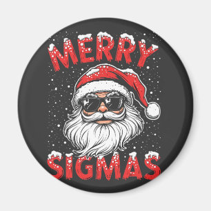 Merry Sigmas Funny Gen Alpha Middle School Christm Magnet