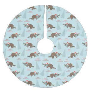 Merry Slothmas Brushed Polyester Tree Skirt