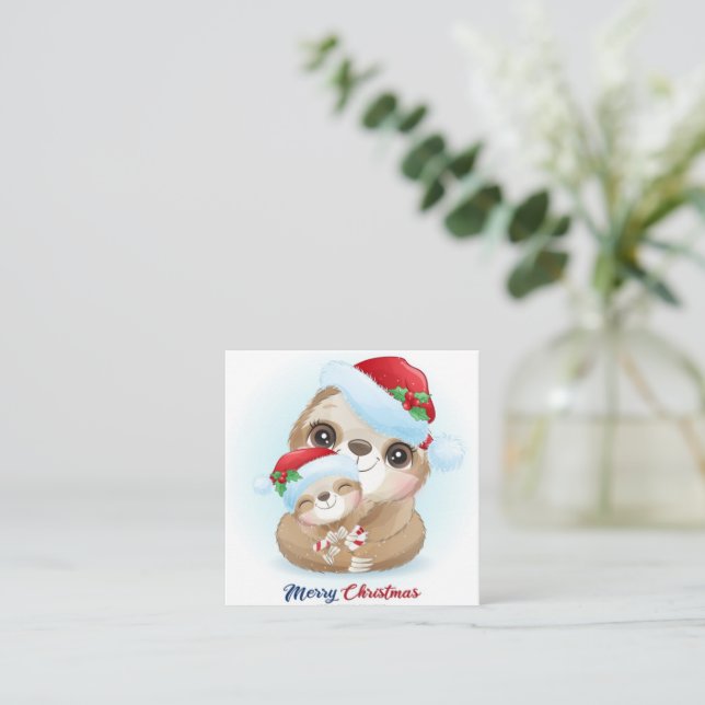 Merry Slothmas Card (Standing Front)